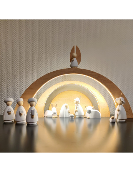 Kerststal modern wit Kerststal modern wit