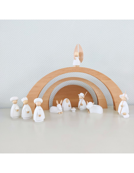 Kerststal modern wit Kerststal modern wit
