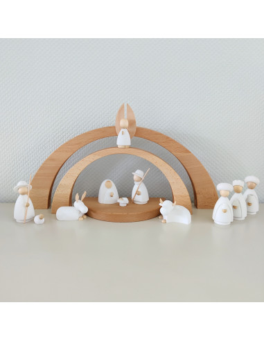 Kerststal modern wit