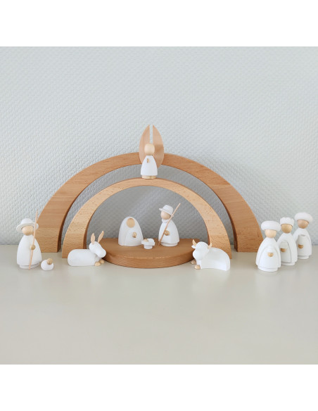 Kerststal modern wit Kerststal modern wit